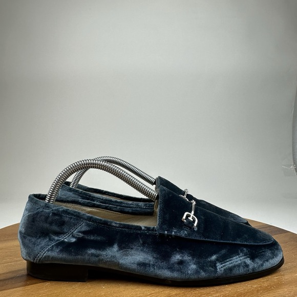 Sam Edelman Shoes - Womens Sam Edelman Loraine Blue Velvet Casual Comfort Loafer Shoes Size 8 M